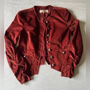 NWOT Free People Velvet Jacket